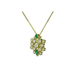 Water Bubbles Emerald and Diamond Pendant Pendant Pruden and Smith   