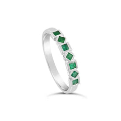 Alternating Squares Emerald Eternity Ring Ring Pruden and Smith   