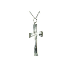 Forged Solid Silver Cross Pendant Pendant Pruden and Smith   