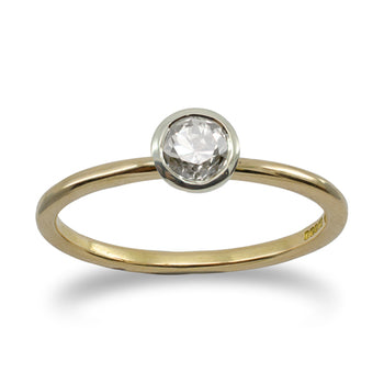 Simple Diamond Stacking Ring Ring Pruden and Smith 9ct Yellow Gold  
