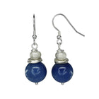 Lapis Lazuli Bead Drop Earrings (12mm) Earring Pruden and Smith   
