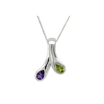 Moi et Toi Amethyst and Peridot Pendant Pendant Pruden and Smith   
