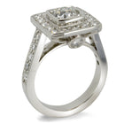 Double Diamond and Pavé Diamond Cluster Ring Ring Pruden and Smith   