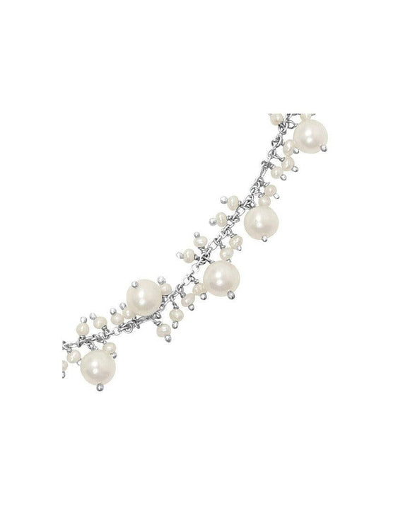 Beaded Pearl and Silver Necklace Necklace Pruden and Smith