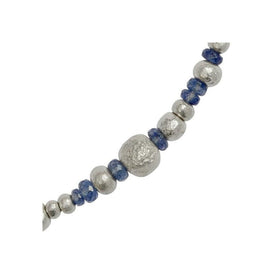 Random Silver Nugget Gemstone Necklace Necklace Pruden and Smith Iolite (Navy Blue)  