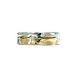 Trap Mixed Metal Wedding Band (6mm) Ring Pruden and Smith   