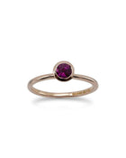 Simple Ruby Rose Gold Stacking Ring Ring Pruden and Smith   