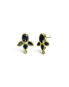 Peacock Sapphire Stud Earrings Earring Pruden and Smith   