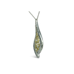 Forged Mixed Metal Gold Diamond Pendant Pendant Pruden and Smith   