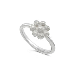 Nugget Silver Flower Ring Ring Pruden and Smith   