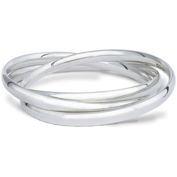 Triple Solid Silver Bangle Bangle Pruden and Smith   