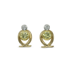 Bespoke Yellow Sapphire Diamond Earrings Earring Pruden and Smith   