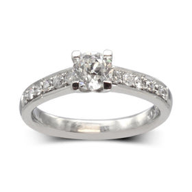 Diamond Shoulder Engagement Ring Ring Pruden and Smith   