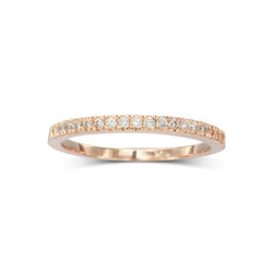 Pavé Set Diamond Eternity Ring (Slim) Ring Pruden and Smith 18ct Rose Gold  