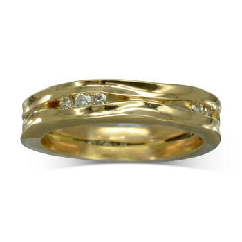 Trap Diamond Ring (4mm) Ring Pruden and Smith 18ct Yellow Gold  