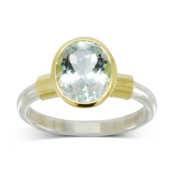 Aquamarine Solitaire Ring Ring Pruden and Smith   