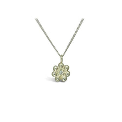 Nugget Flower 9ct Gold and Diamond Pendant Pendant Pruden and Smith 9ct White Gold  