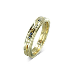Trap Yellow Gold Diamond and Sapphire Ring (Narrow) Ring Pruden and Smith 9ct Yellow Gold  