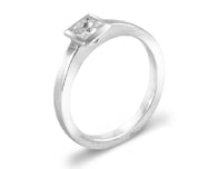 Halo Set Diamond Platinum Engagement Ring Ring Pruden and Smith   