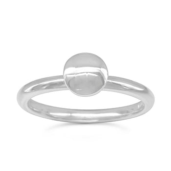 Pebble Silver Stacking Rings Ring Pruden and Smith Round  