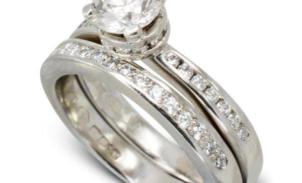 Diamond Engagement Ring matching bespoke wedding ring