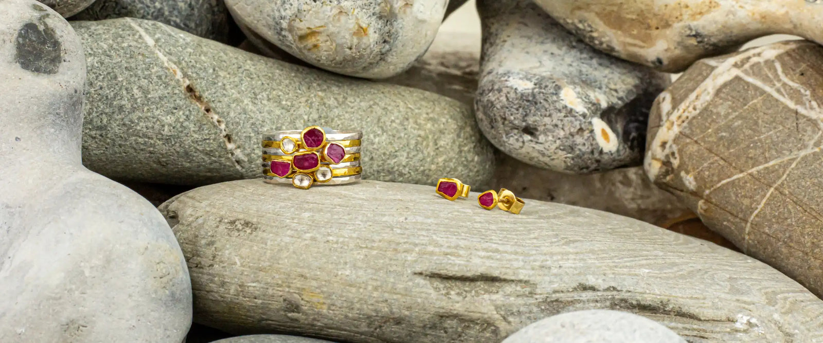 Of The Earth Ruby Stacking Rings