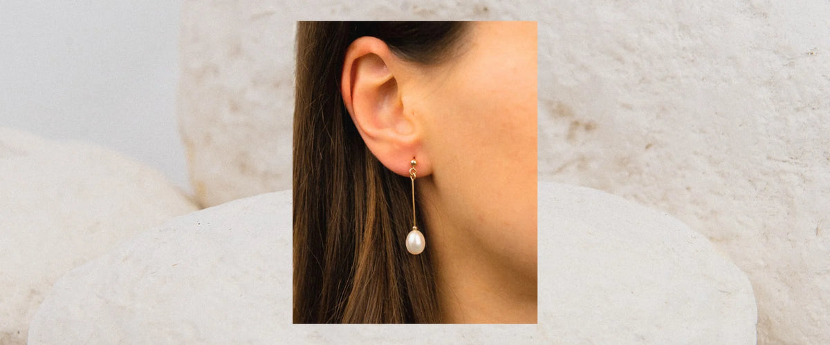 Pearl Drop Earrings by Pruden and Smith