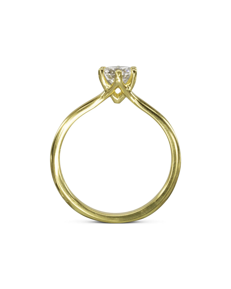 Six Claw Half Carat Diamond Engagement Ring Pruden and Smith