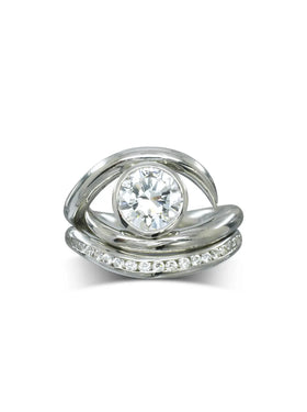 1.5ct Engagement Ring and Diamond Fitted Band Ring Pruden and Smith   