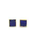 SALE SLIGHT SECONDS Lapis Lazuli Square Stud Earrings (12mm)  Pruden and Smith   