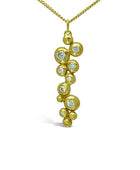 Diamond and 9ct Yellow Gold Multi Nugget Pendant Pendant Pruden and Smith   