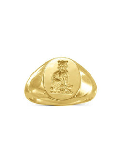 14ct Yellow Gold Signet Ring Ring Pruden and Smith   