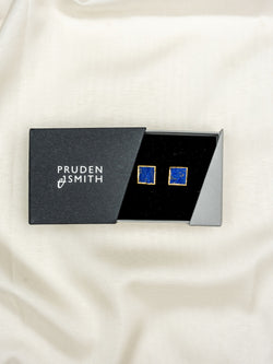 Lapis Lazuli Square Stud Earrings (12mm) Earring Pruden and Smith   