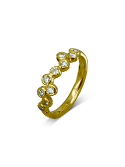 Water Bubbles Diamond Eternity Ring Ring Pruden and Smith 18ct Yellow Gold with Diamond  