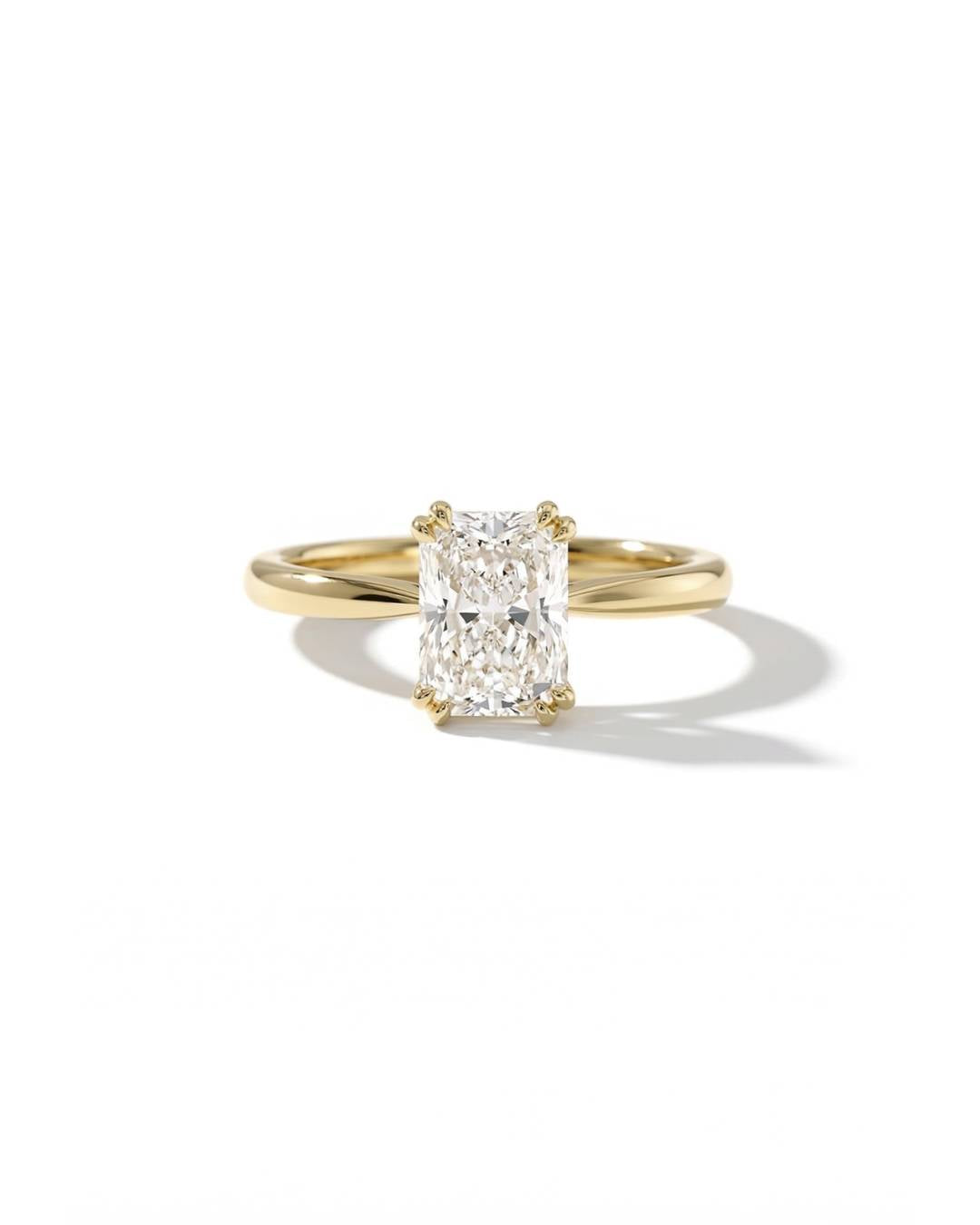 Handmade 1.5ct Cushion Cut Lab-Grown Diamond Hidden Halo Engagement Ring by Pruden & Smith