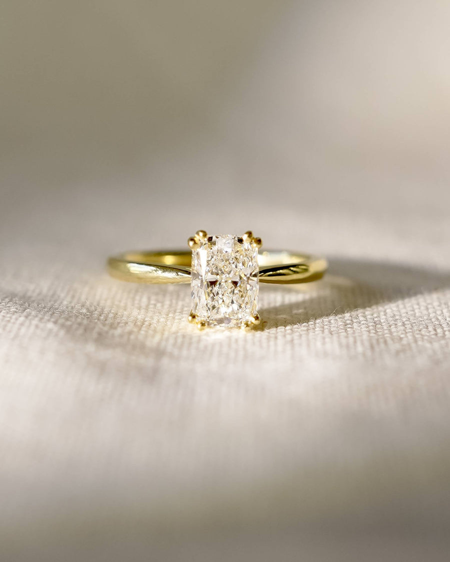 Handmade 1.5ct Cushion Cut Lab-Grown Diamond Hidden Halo Engagement Ring by Pruden & Smith