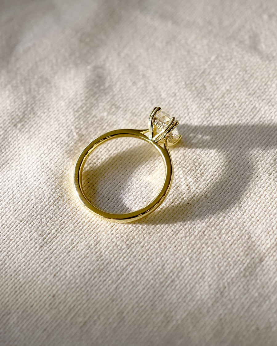 Handmade 1.5ct Cushion Cut Lab-Grown Diamond Hidden Halo Engagement Ring by Pruden & Smith