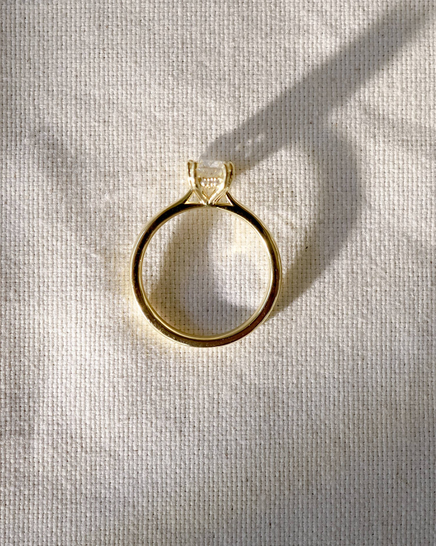 Handmade 1.5ct Cushion Cut Lab-Grown Diamond Hidden Halo Engagement Ring by Pruden & Smith