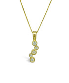Water Bubbles 9ct Yellow Gold Diamond Pendant Pendant Pruden and Smith   