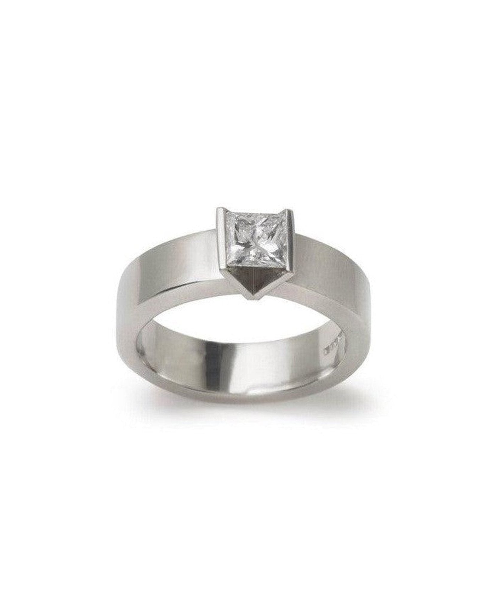 1ct Princess Cut Diamond Platinum Ring Ring Pruden and Smith