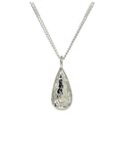 Hammered Silver Teardrop Pendant Pendant Pruden and Smith   