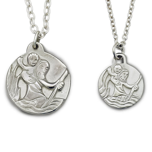 Silver or Gold St Christopher Pendant Pruden and Smith   