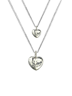 Hammered Silver Heart Pendant Pendant Pruden and Smith 8mm  