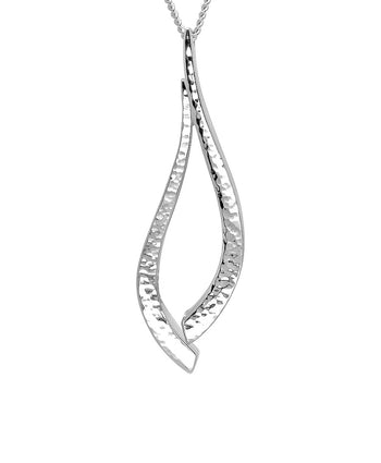 Forged Silver Drop Pendant Pendant Pruden and Smith 100mm Silver 