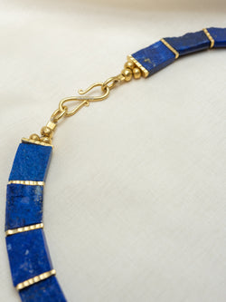 Lapis Lazuli Vermeil Collar Necklace Necklace Pruden and Smith   
