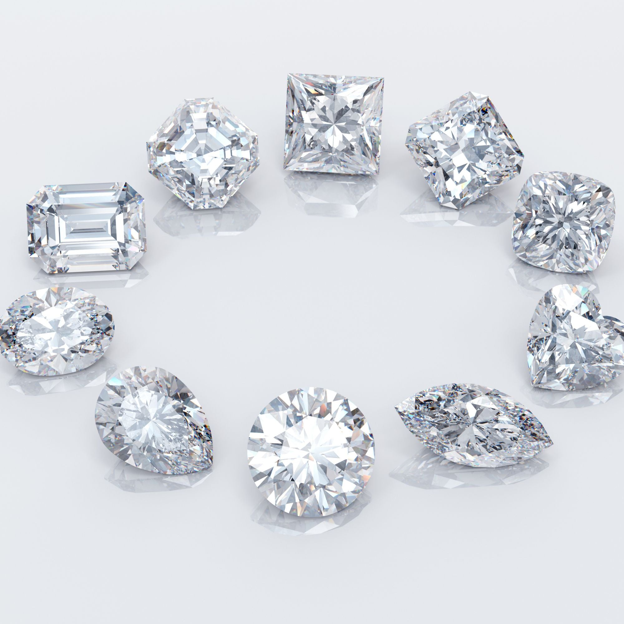 Diamonds in a circle