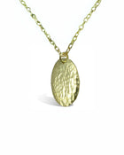 Hammered 9ct Yellow Gold Coin Pendant Pendant Pruden and Smith   