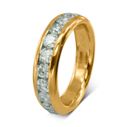 Court Round Brilliant Cut Diamond Full Eternity Ring (2ct) Ring Pruden and Smith 18ct Yellow Gold  