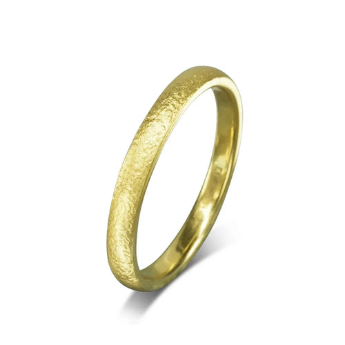 Textured Court Yellow Gold Wedding Band (2mm) Ring Pruden and Smith   
