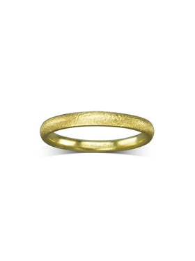 Textured Court Yellow Gold Wedding Band (2mm) Ring Pruden and Smith   
